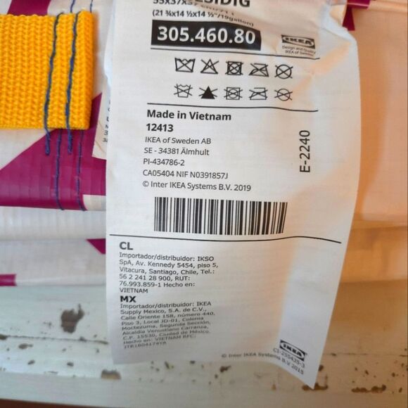 IKEA OMSESIDIG Colorful Geometric Tote Bags Reusable Eco Shop NEW Large Tote - Picture 5 of 6